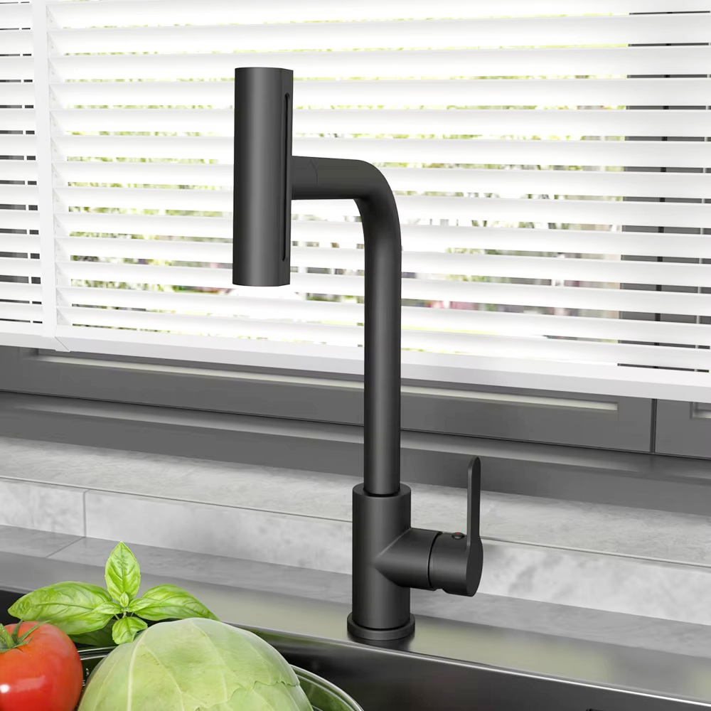 Commercial Kitchen Faucet - Black Pull Out Kitchen Sink Faucet
