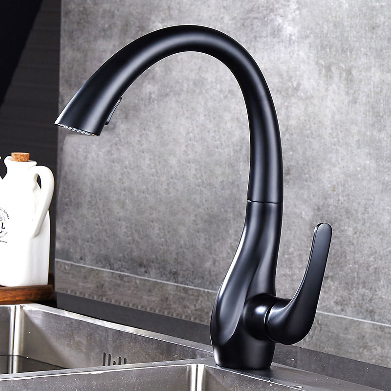 Commercial Kitchen Faucet - BAKALA Single Handle Pull out Kitchen