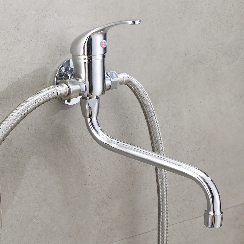 Commercial Kitchen Faucet - Wall Extra Long Spout Kitchen Sink