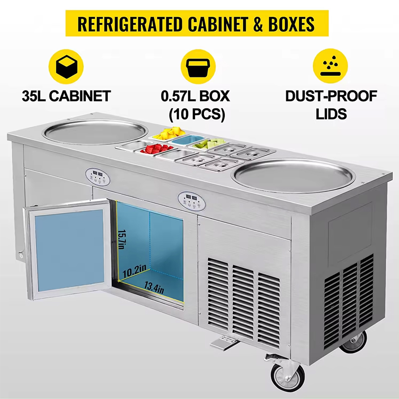 Commercial Kitchen Ice Machine - Automatic Large Pot Ice Cream Fryer