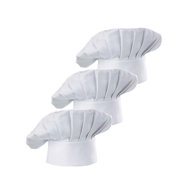 Commercial Kitchen Services - 3pcs Chef Hat Adult Adjustable Elastic