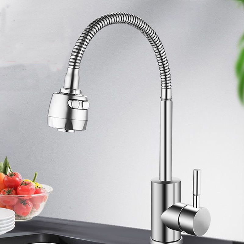 Commercial Kitchen Faucet - Universal Rotation Single Cold Water Kitchen