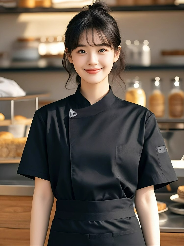 Commercial Kitchen Services - Chef Jacket Women Short Sleeve Kitchen