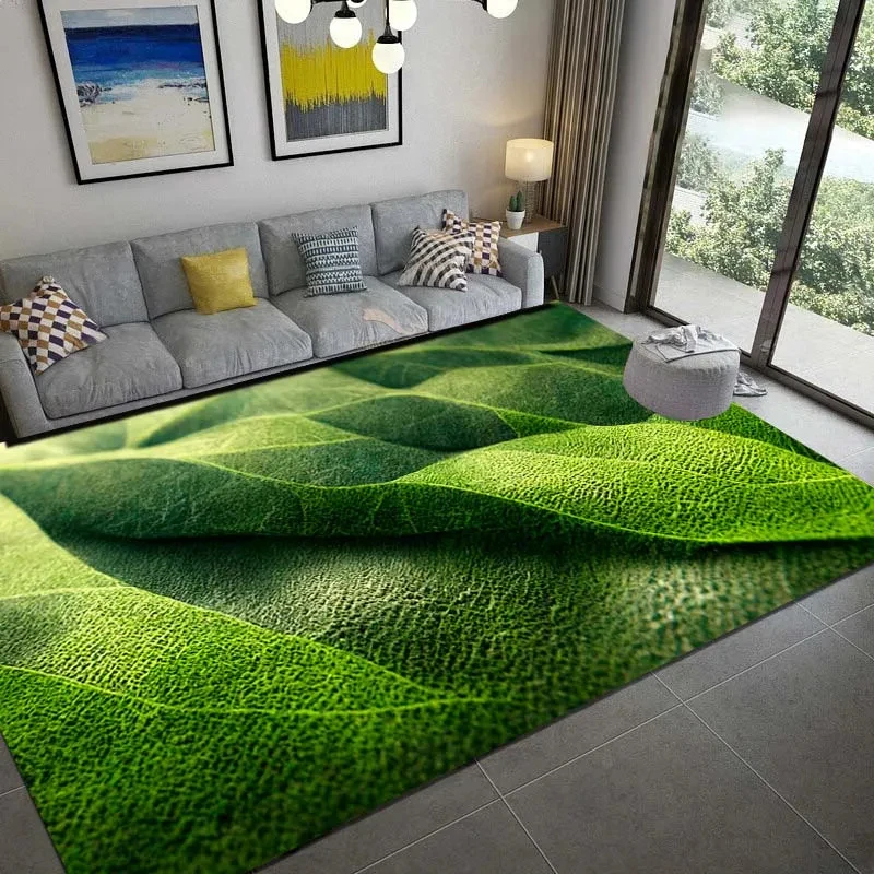 Commercial Kitchen Mats - Summer Green Palm Leaves Carpets Grass