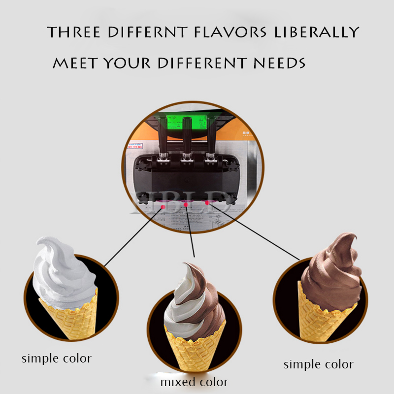 Stainless Steel Soft Ice Cream - Commercial Kitchen Ice Machine ulasan dan harga