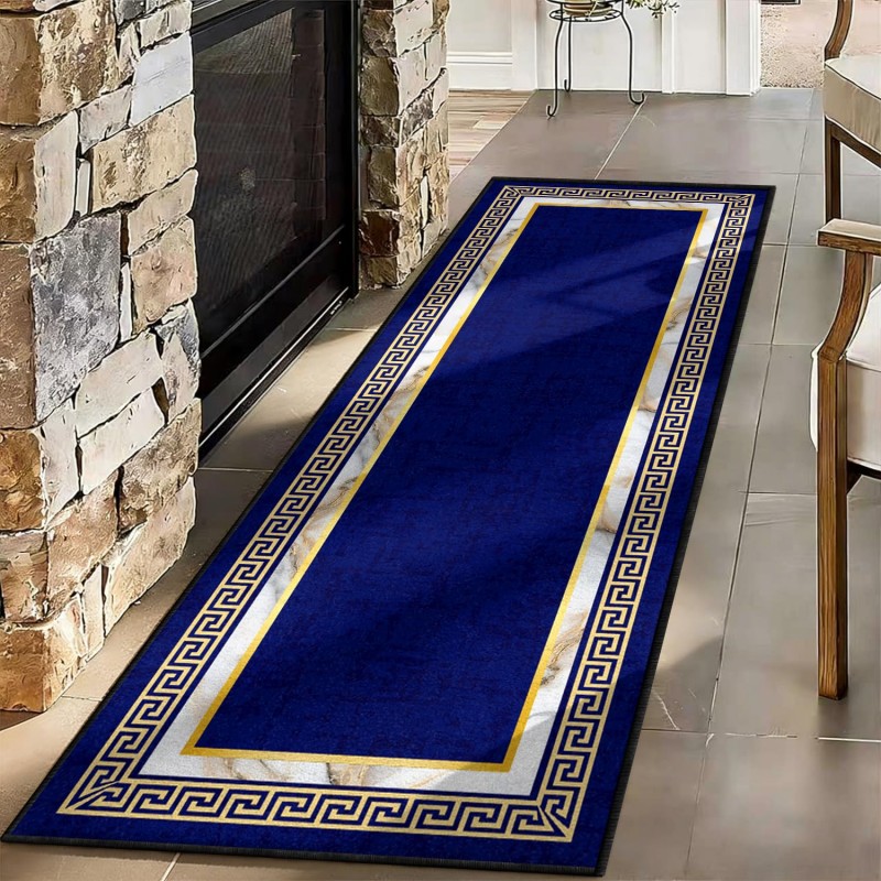 Abstract Art Runner Rug Blue Y - Commercial Kitchen Mats ulasan dan harga