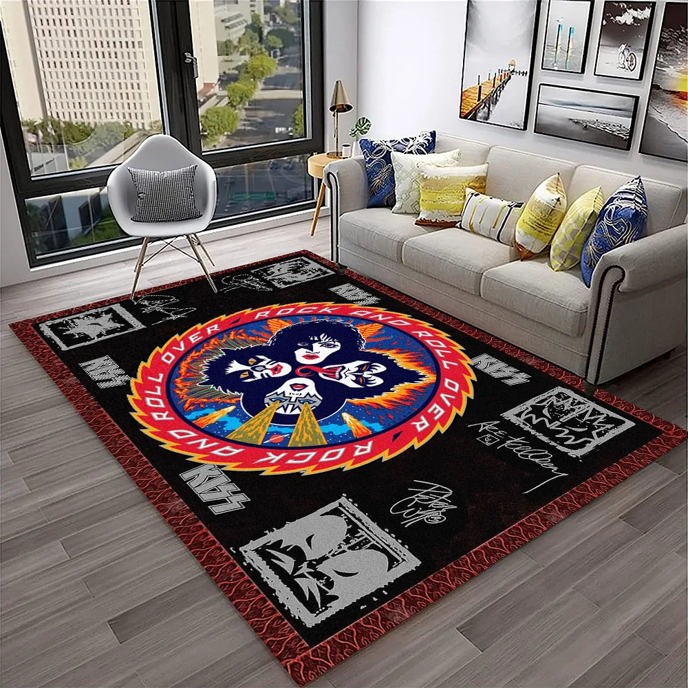 Retro KISS Rock Band Carpet Ru - Commercial Kitchen Mats ulasan dan harga