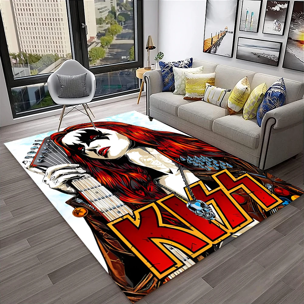 Retro KISS Rock Band Carpet Ru - Commercial Kitchen Mats ulasan dan harga