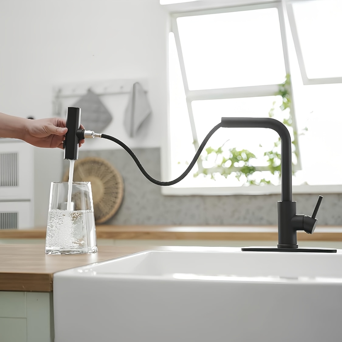 1 PC Black Kitchen Faucet With - Commercial Kitchen Faucet ulasan dan harga