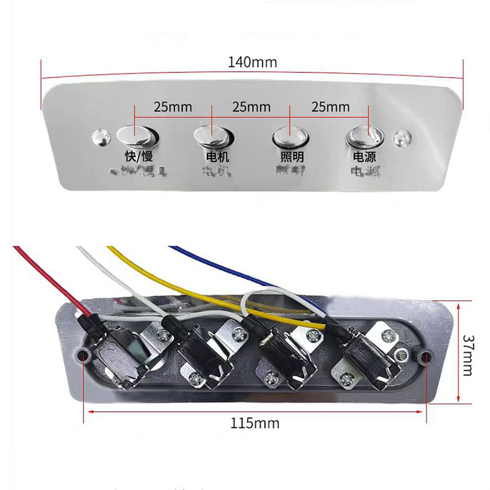 1pc 4-key Push Button Switch C - Commercial Kitchen Exhaust Hood ulasan dan harga