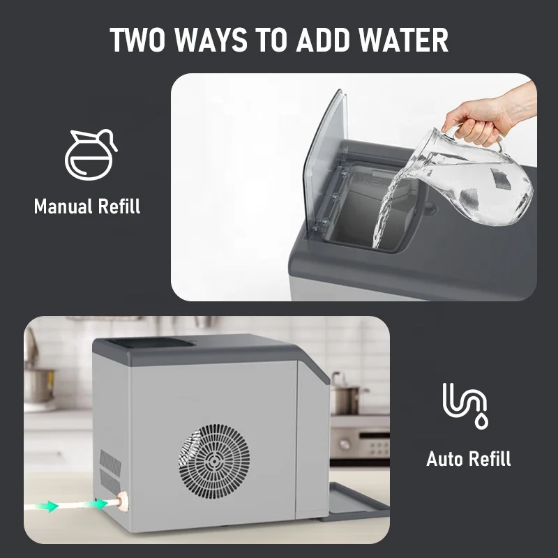33LBS/24H Commercial Ice Maker - Commercial Kitchen Ice Machine ulasan dan harga