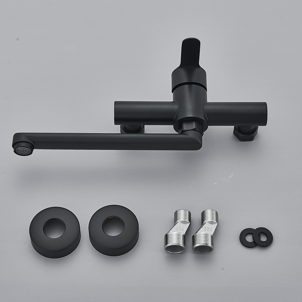Black Wall Mounted Kitchen Fau - Commercial Kitchen Faucet ulasan dan harga
