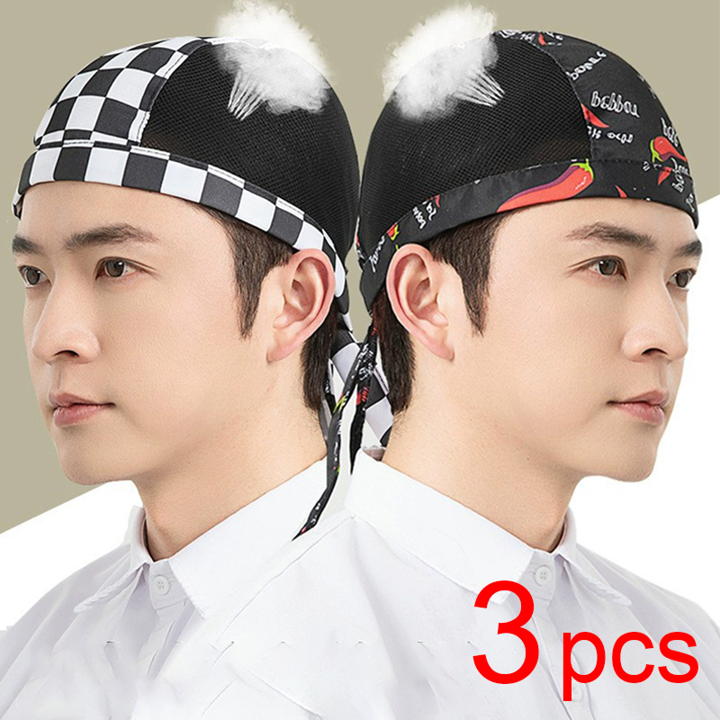 Breathable Mesh Cook Hat 3pcs  - Commercial Kitchen Services ulasan dan harga