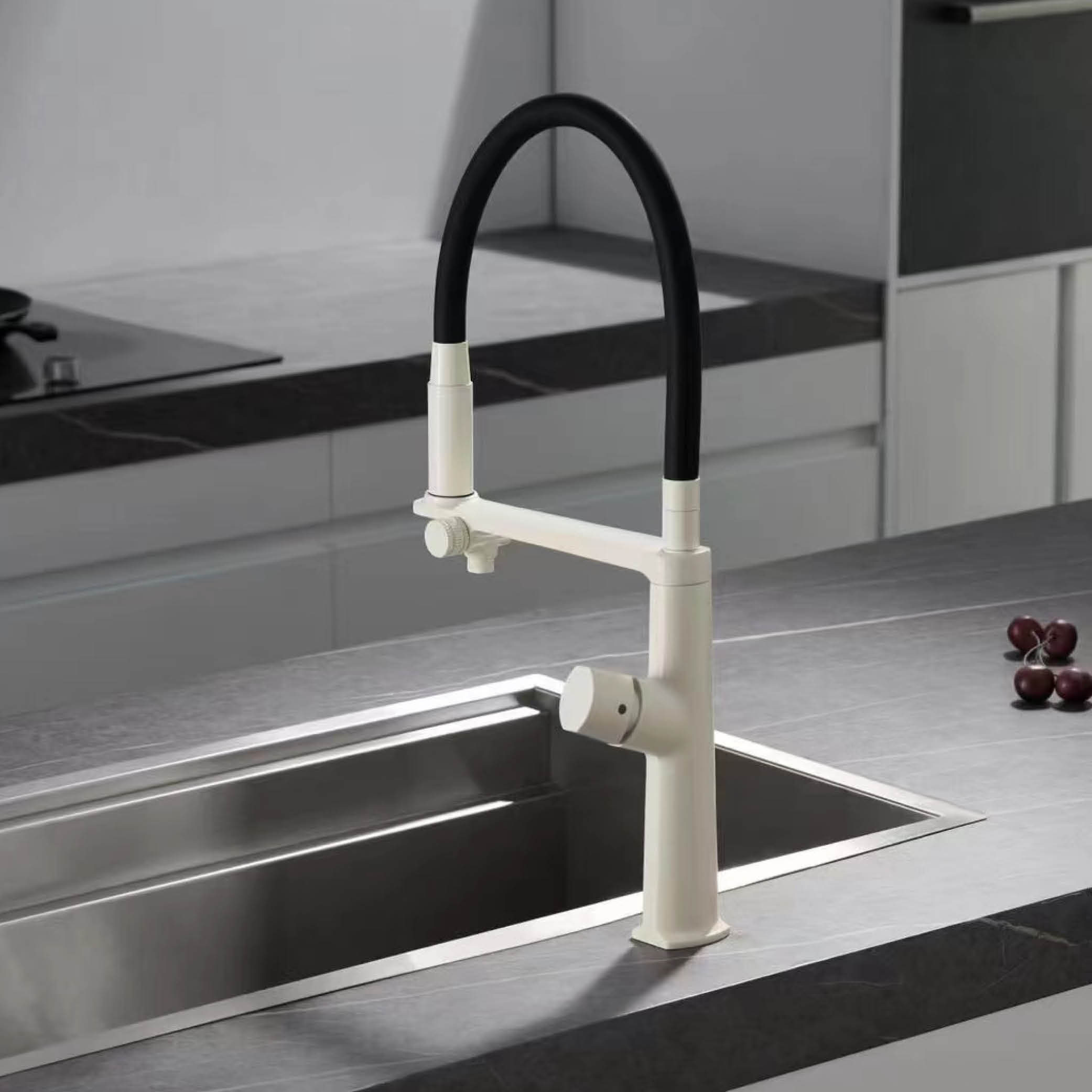 Luxury Gun Gray Brass Kitchen  - Commercial Kitchen Faucet ulasan dan harga