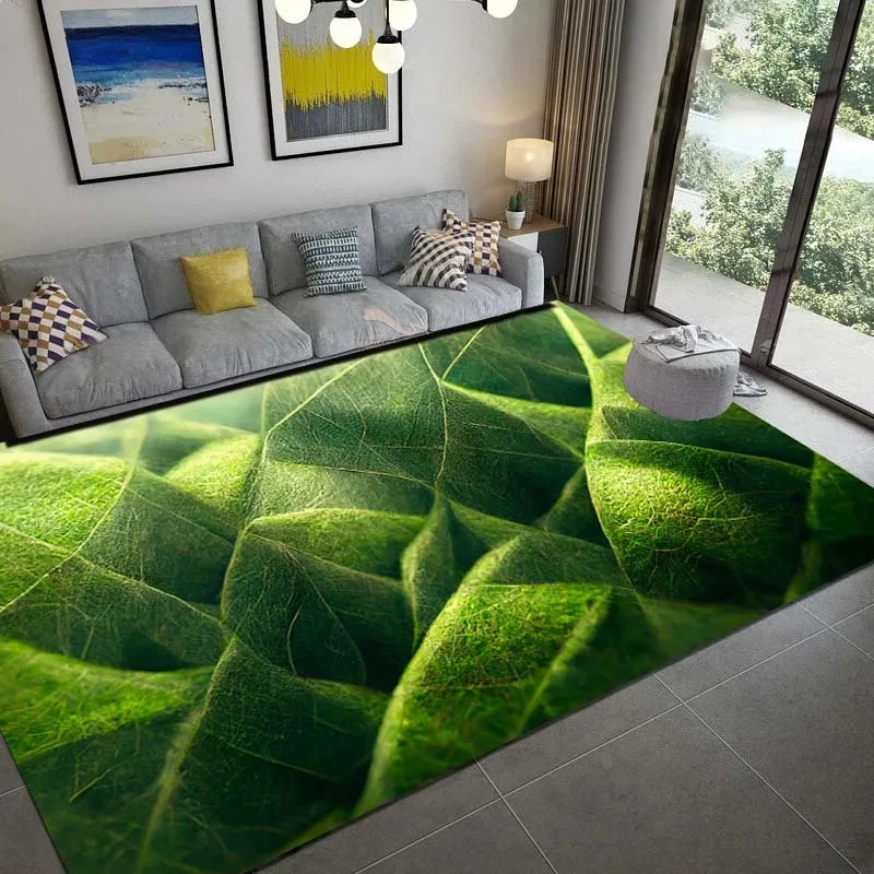 Summer Green Palm Leaves Carpe - Commercial Kitchen Mats ulasan dan harga